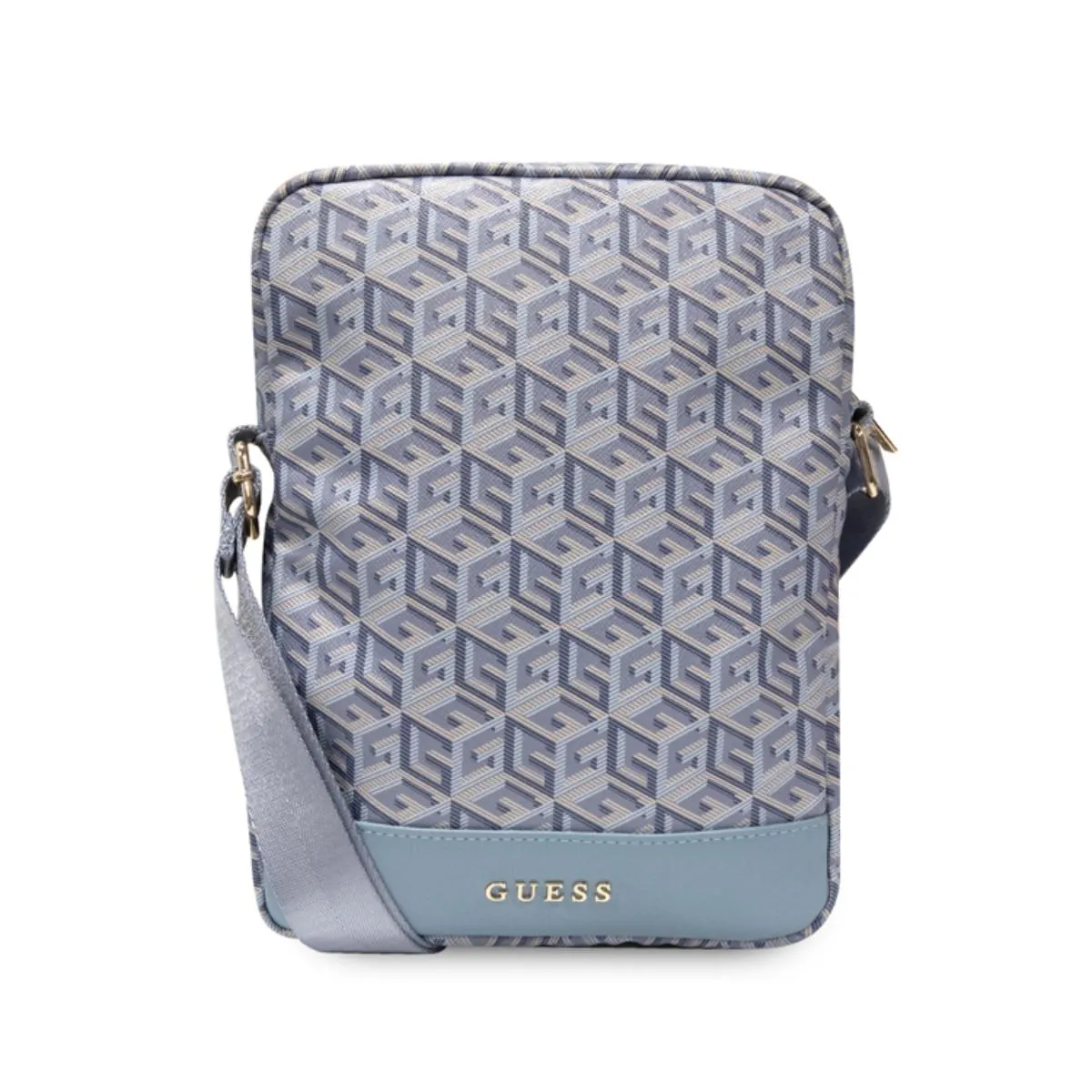 Guess Bleu Sacoche Bandoulière 10'' Modèle G Cube - Neuf - Image 2