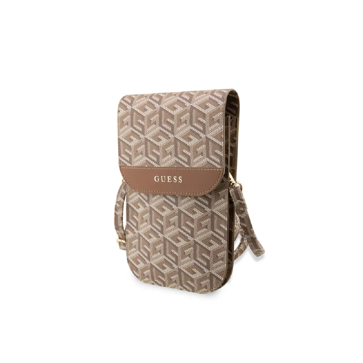 Guess Marron Maroquinerie Sacoche Bandoulière G Cube