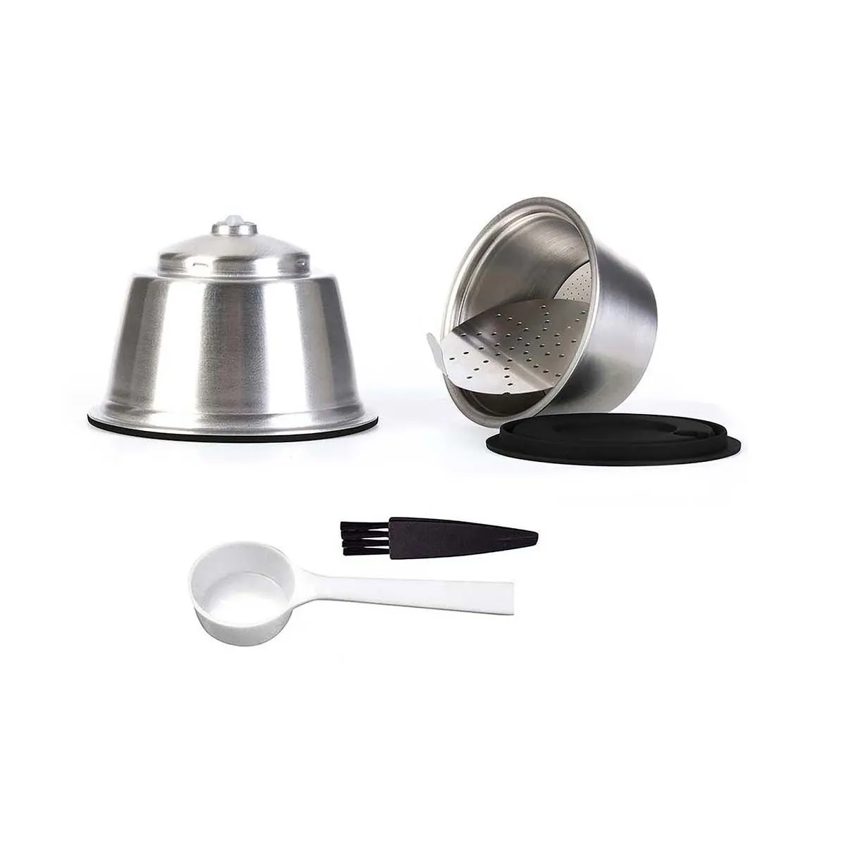 Non Communiqué Argent Capsule À Café Réutilisable En Acier - Compatible Dolce Gusto - Image 3