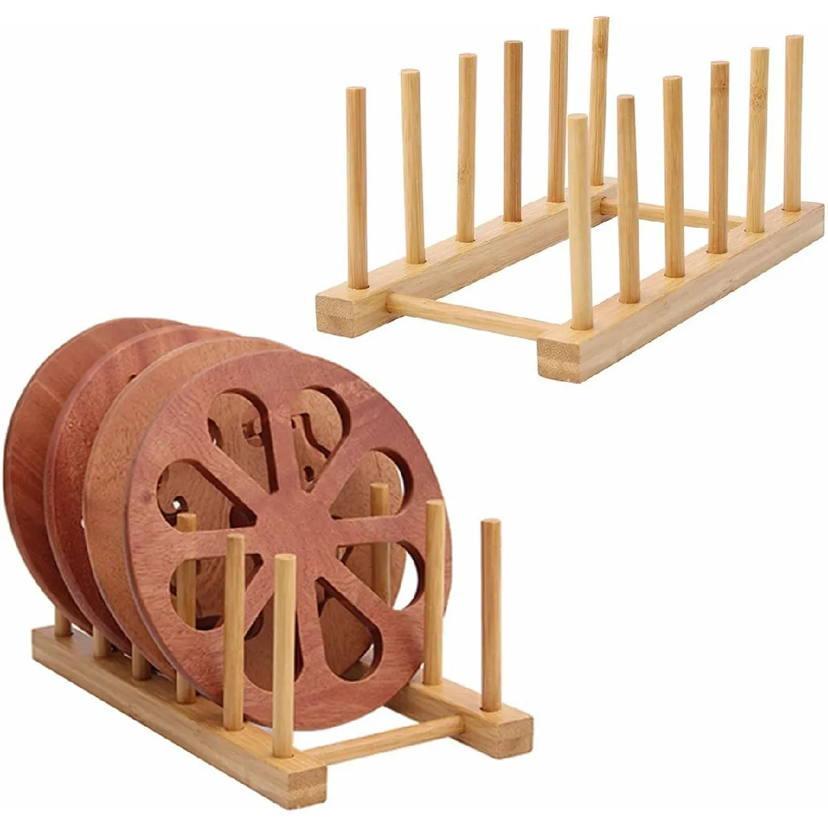 Vendos85 Marron Porte-Couvercles Égouttoir