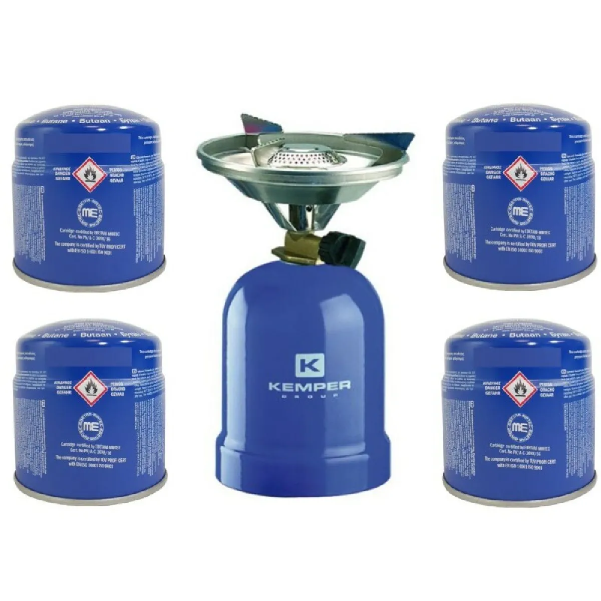 Réchaud à gaz Kemper métal - Réchaud à gaz avec 4 cartouches de gaz 190gr - Image 3