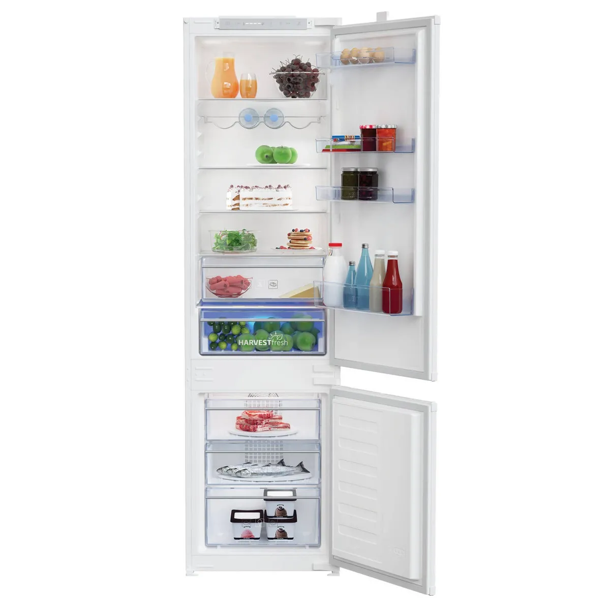 Réfrigérateur congélateur encastrable porte réversible Beko BCHA306E4SN - vue 3