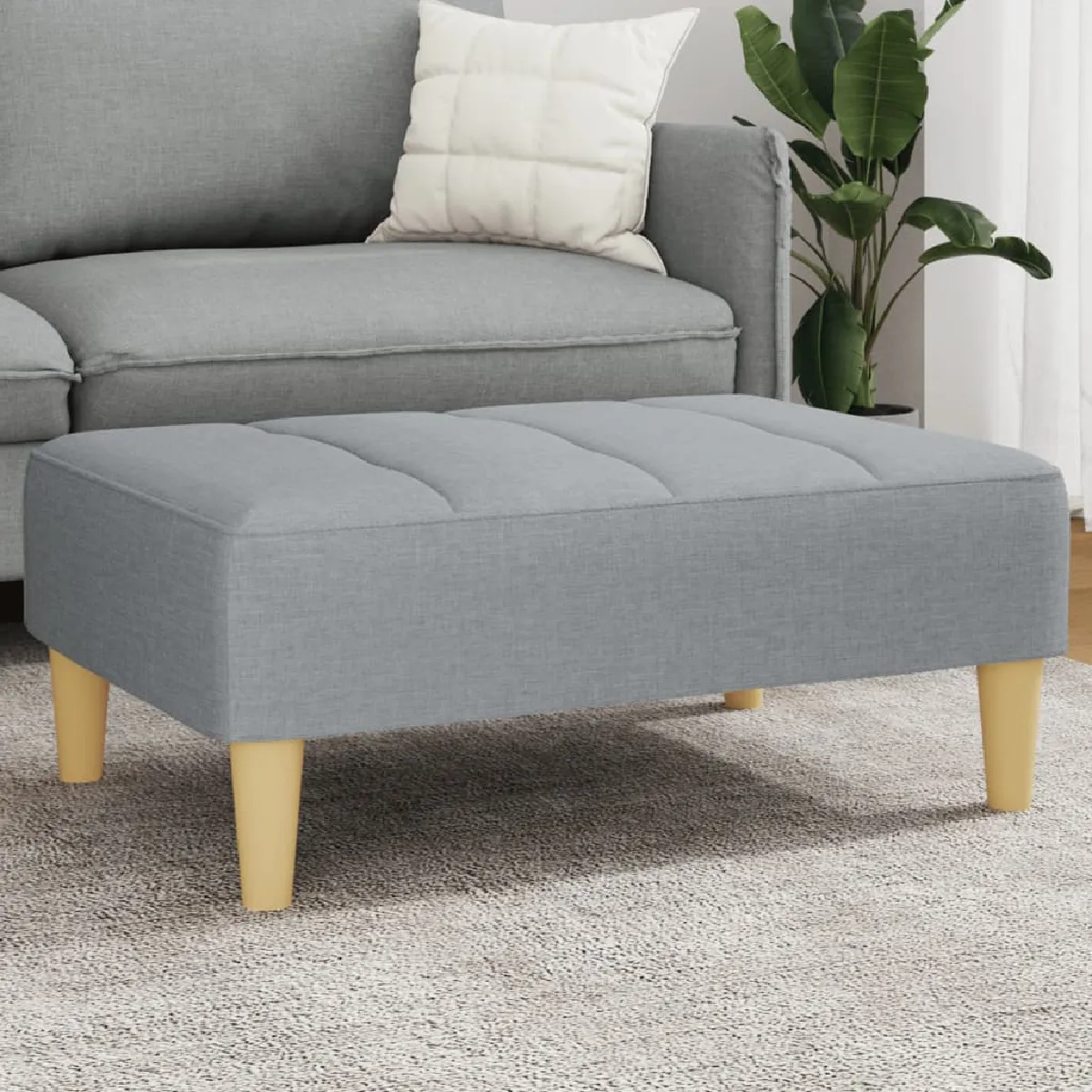Non Communiqué Gris Clair Vidaxl Tabouret 77X55x31 Cm Tissu 4007362 - Image 3