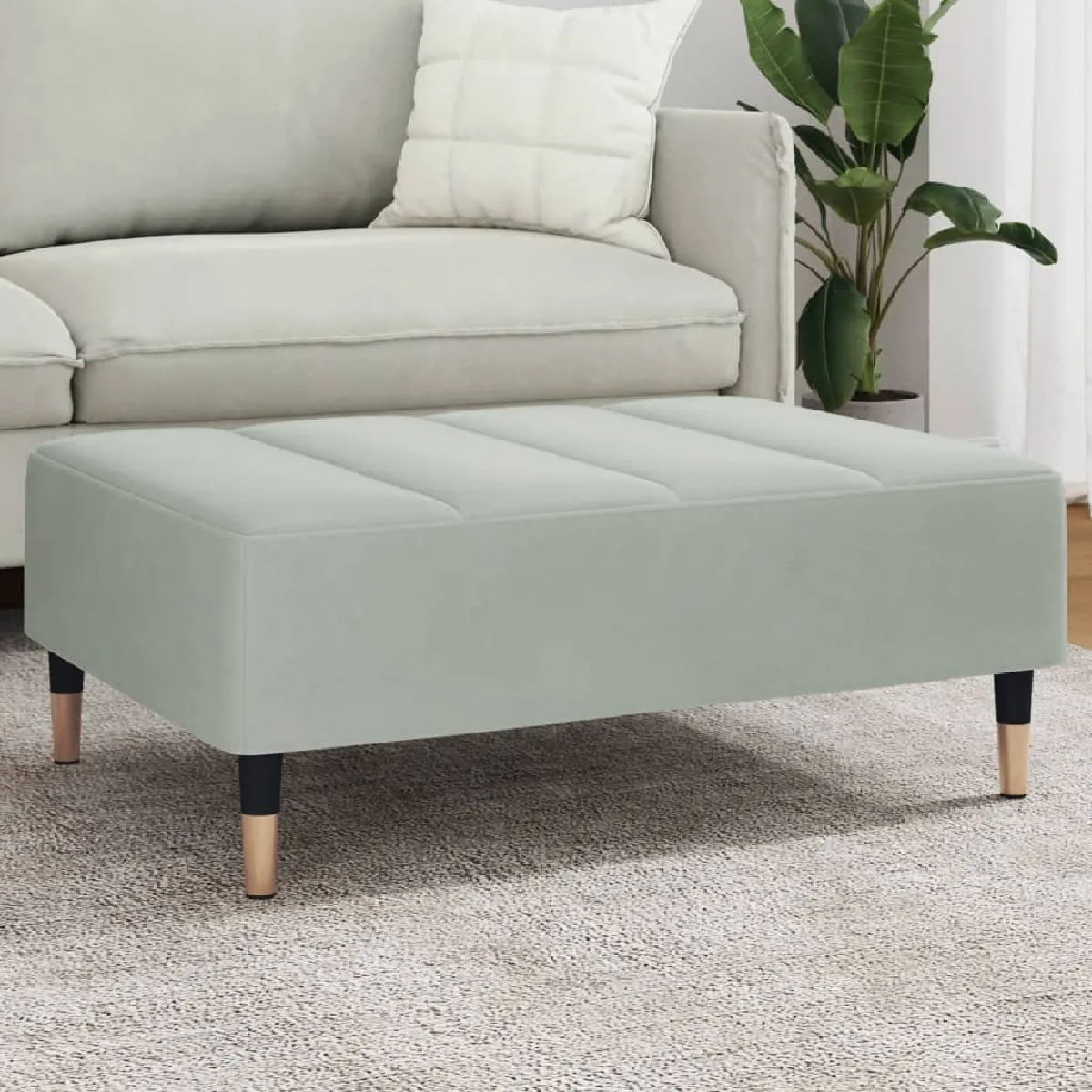 Vidaxl Gris/Clair Tissu