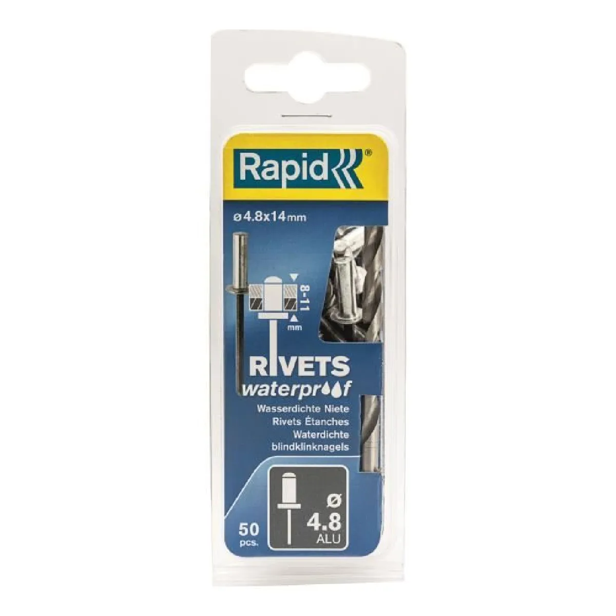 Rapid - Rivets étanches - 4,8x14mm - Aluminium - Image 2