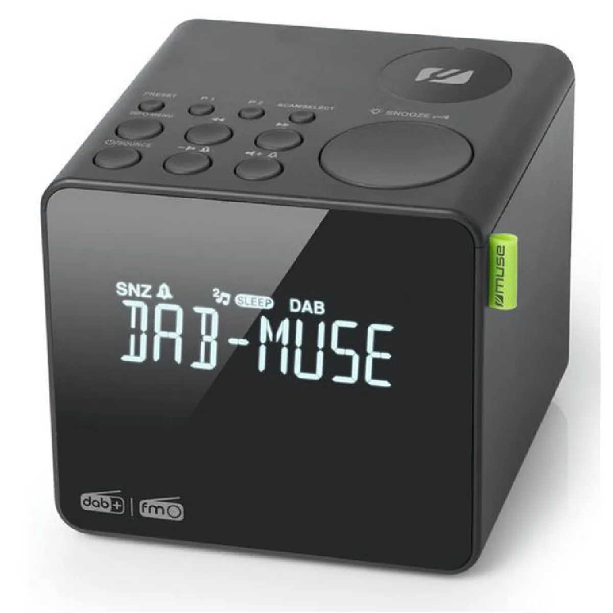 MUSE Radio-r&eacute;veil double alarme noir - m187cdb - 