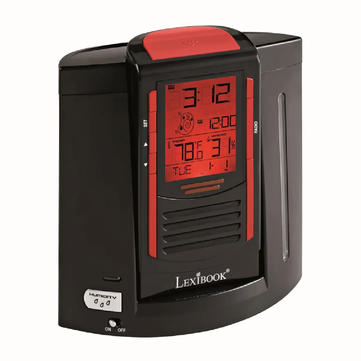 Radio réveil humidificateur - vue 2