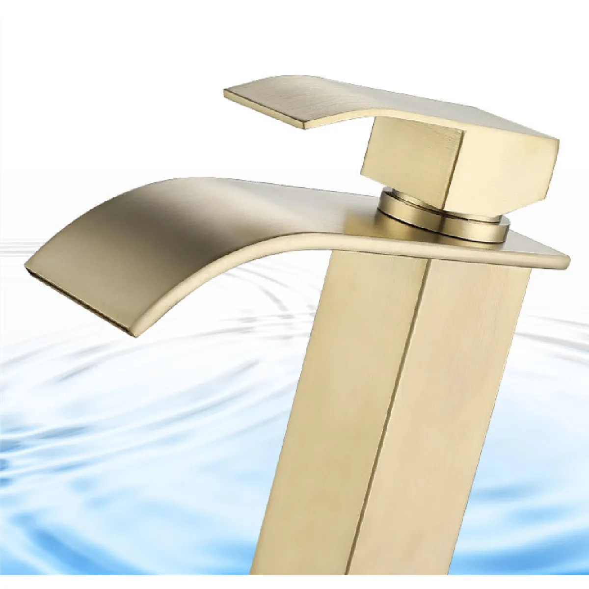 Robinet De Lavabo Doré Brossé Doré Brossé , Robinet D'évier De Salle De Bain, Tuyaux Inclus Acier Inoxydable Sus 304 95286073 Robinet De Lavabo Doré Brossé Doré Brossé , Robinet D'évier De Salle De Bain, Tuyaux Inclus Acier Inoxydable Sus 304 95286073