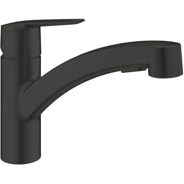 Non Communiqué Noir Mat Robinet De Cuisine Avec Douchette Grohe Start - Image 3