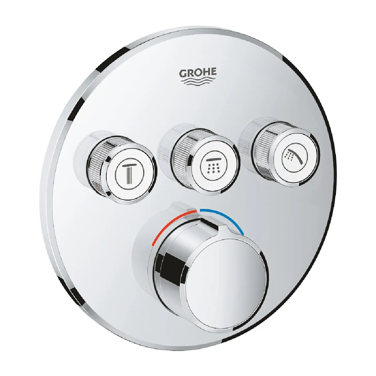 Non Communiqué Chrome Grohe - Mitigeur Encastré 3 Sorties Grohtherm Smartcontrol - Image 3