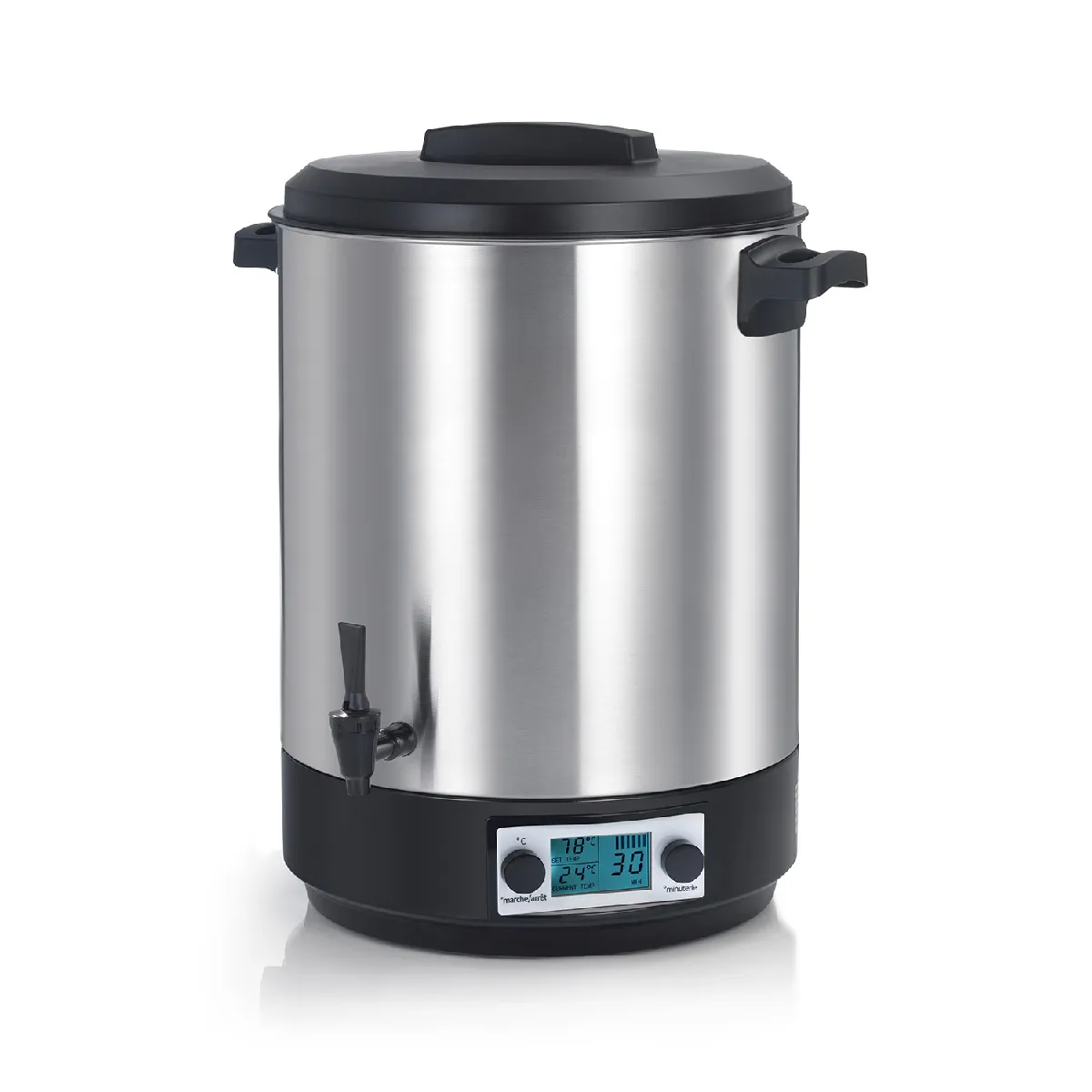 ROBBY St&eacute;rilisateur de bocaux &eacute;lectrique cuve inox avec ecran lcd, robinet et minuteur 45l 2500w