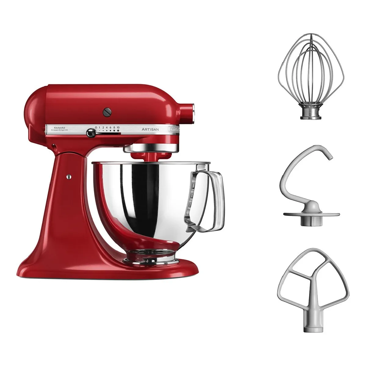 Kitchenaid Rouge Artisan Robot Pâtissier 4.8 Litres - Empire