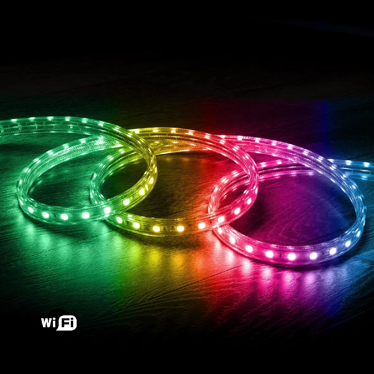 Ruban Led Rgb Smd 60 Led/ / Largeur 16mm Coupe 100cm Ip65 Contrôle Wifi 4 - vue 2