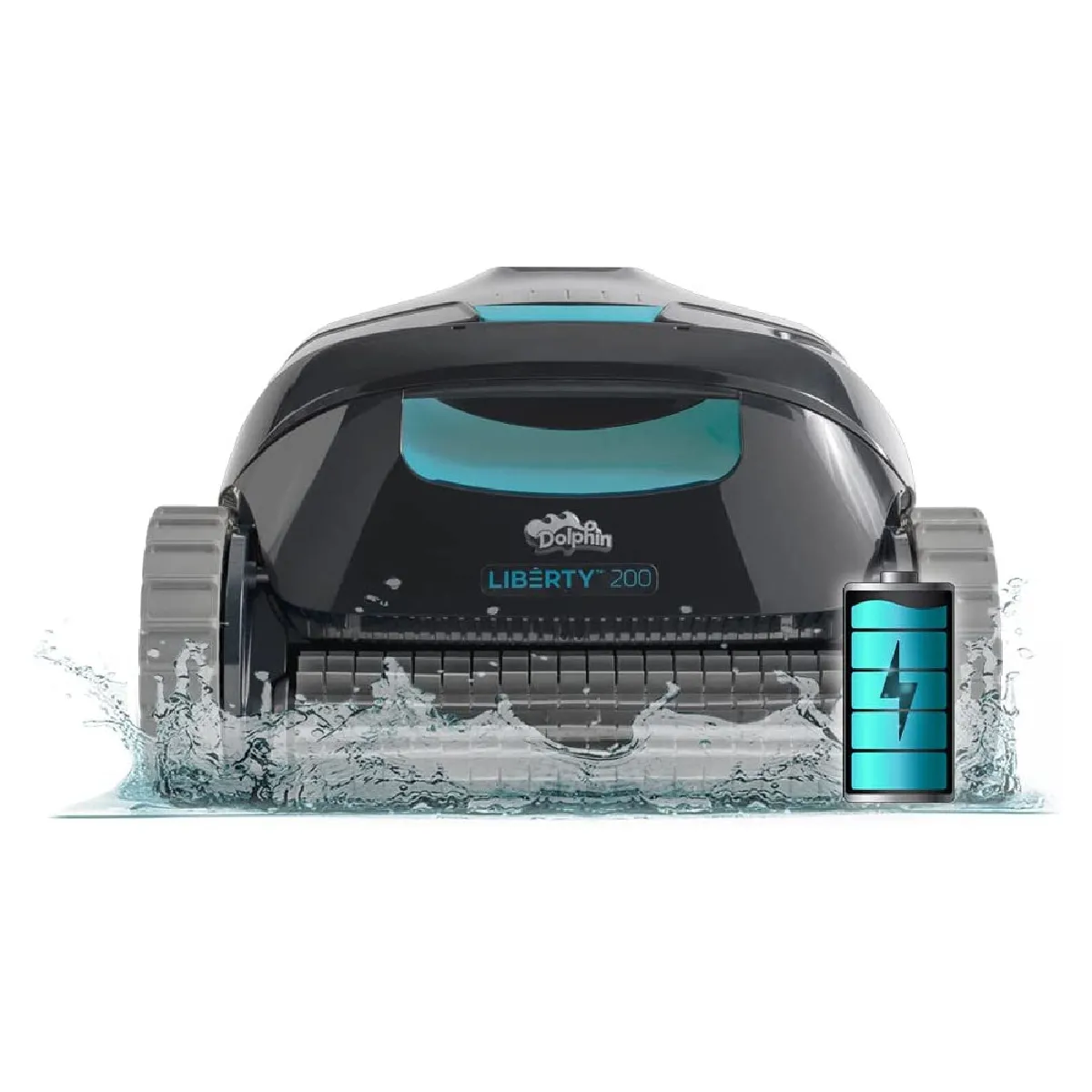 DOLPHIN BY MAYTRONICS Robot electrique de piscine sans fil fond, parois et ligne d'eau - LIBERTY 200 - DOLPHIN