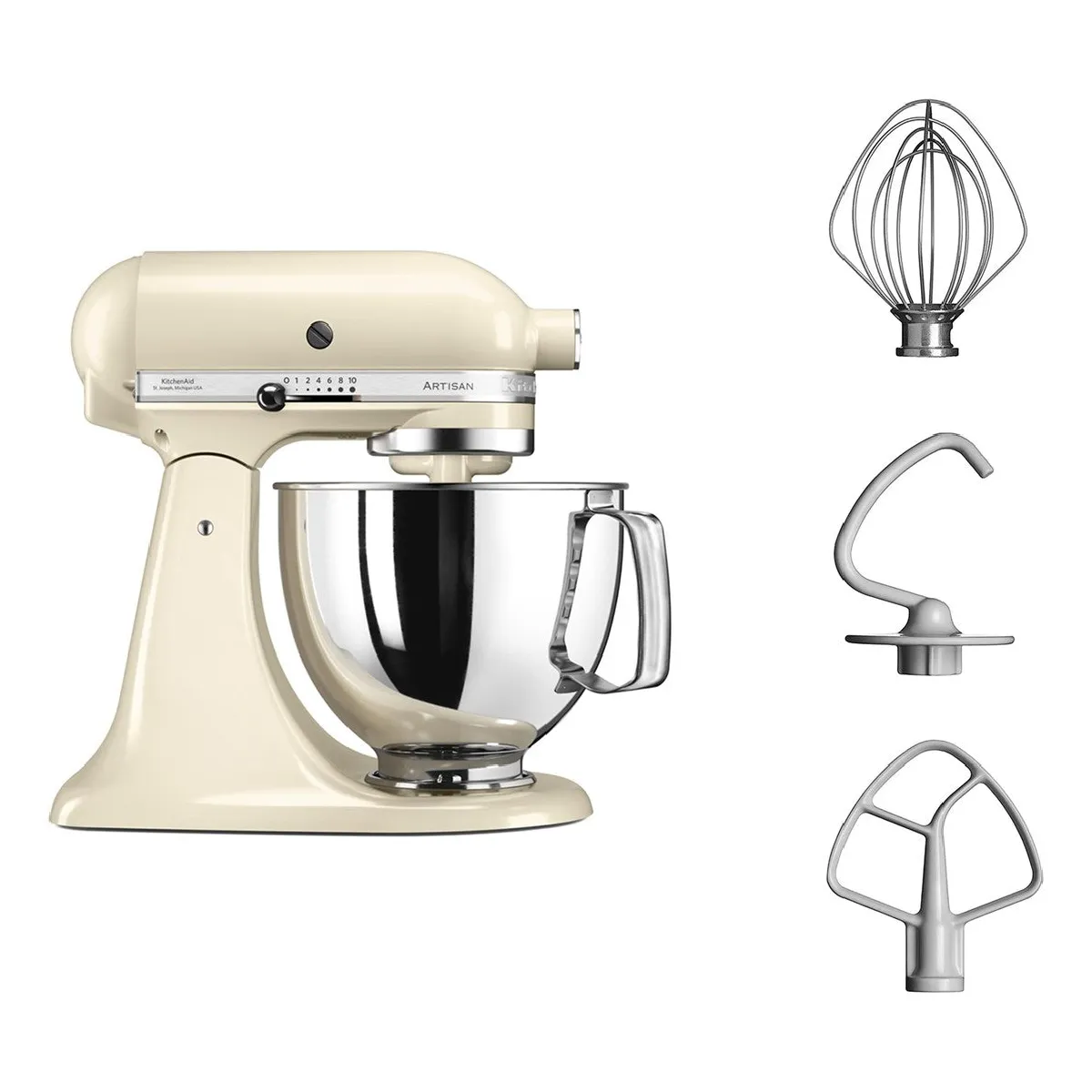 Joom Supermerchanteu Robot Pâtissier Kitchenaid Artisan 5Ksm125 4.8L Kitchenaid Couleur: Brillant Crème - Image 7