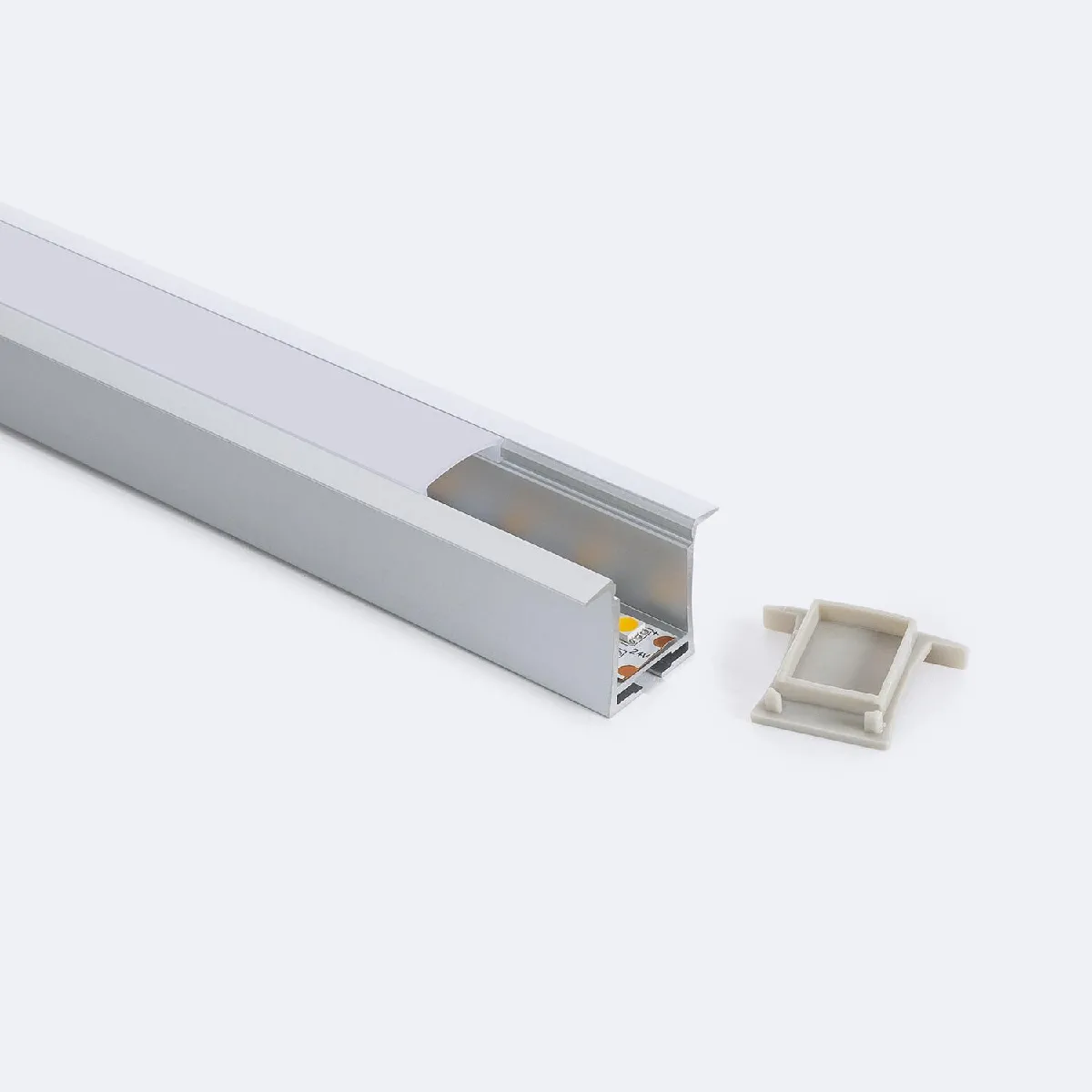 Ledkia Profilé aluminium encastrable pour rubans LED - vue 2