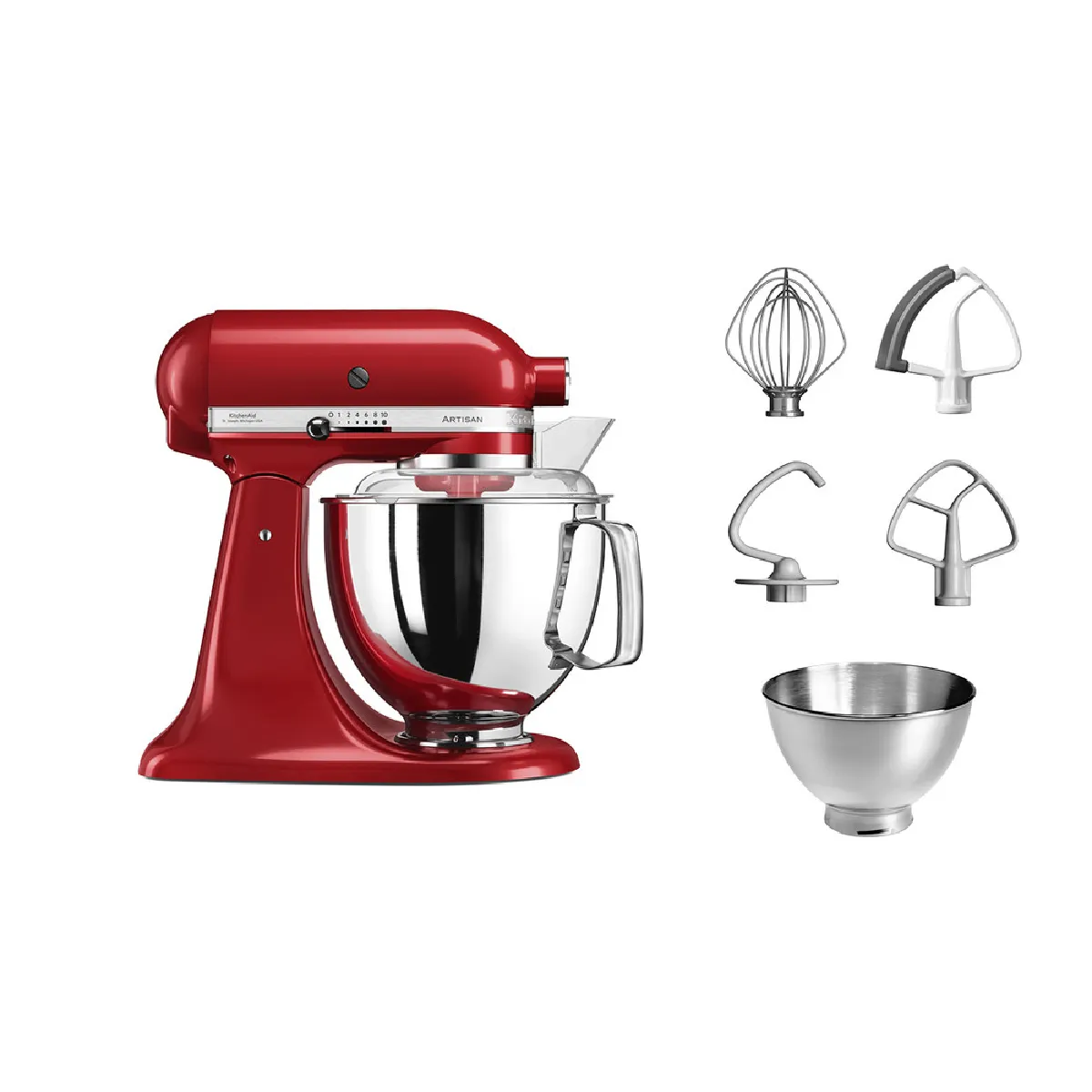 KitchenAid - Robot Pâtissier Multifonction Artisan - 4.8L - Rouge - Image 4