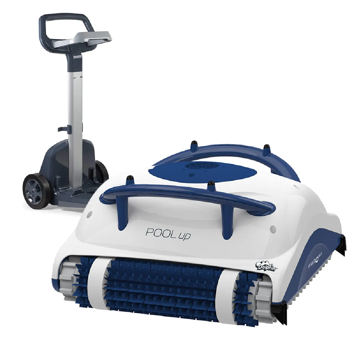DOLPHIN Robot electrique de piscine fond et parois avec chariot - POOL UP + CADDY - 