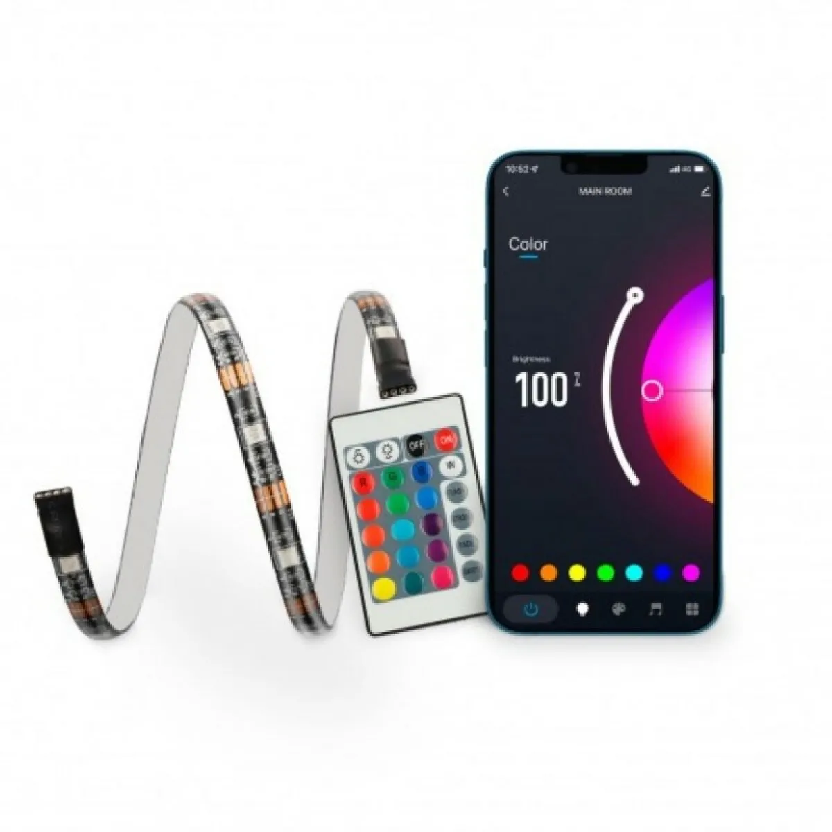 TV Bandes LED RVB Connectées Colorled Ksix Télécommande 3m Neuf - vue 3