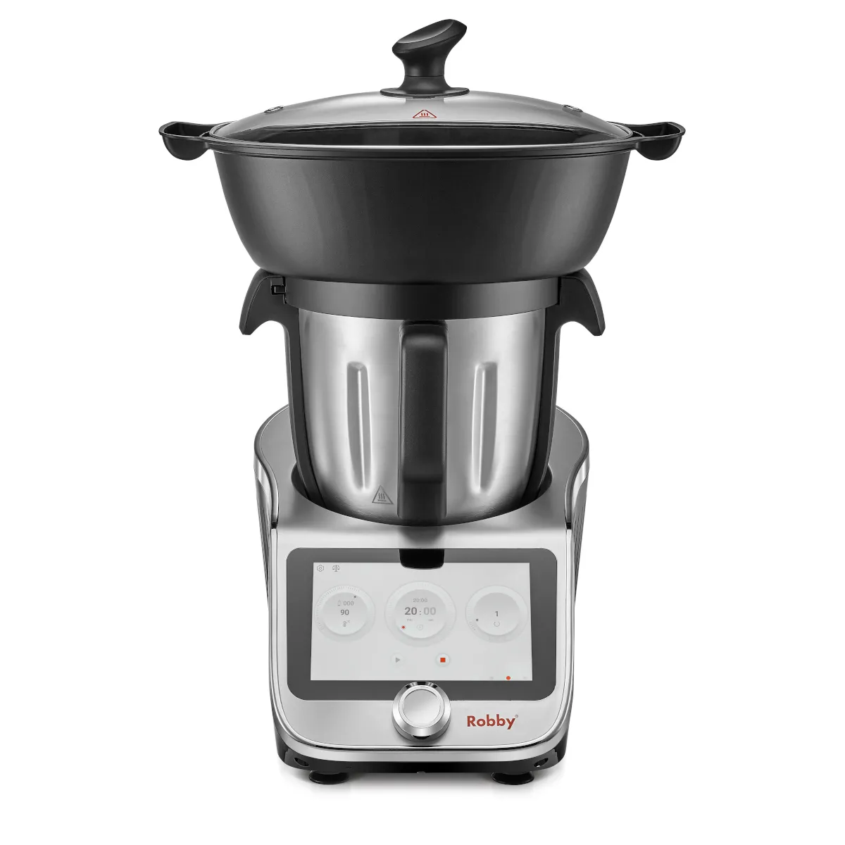 Robby - Robot Multifonctions 5l 1000w Noir Avec Hachoir Et Blender 15l En Verre   Robimix Noir Robimix Noir