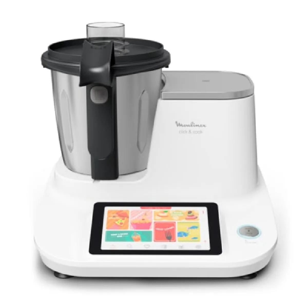 Moulinex HF506111 Click & Cook Robot de cuisine multifonction 3 6 30 à 120 °C  écran tactile 32 fonctions 10 Programmes automatiques mode manuel 7 accessoires inclus avec 600 recettes - vue 5