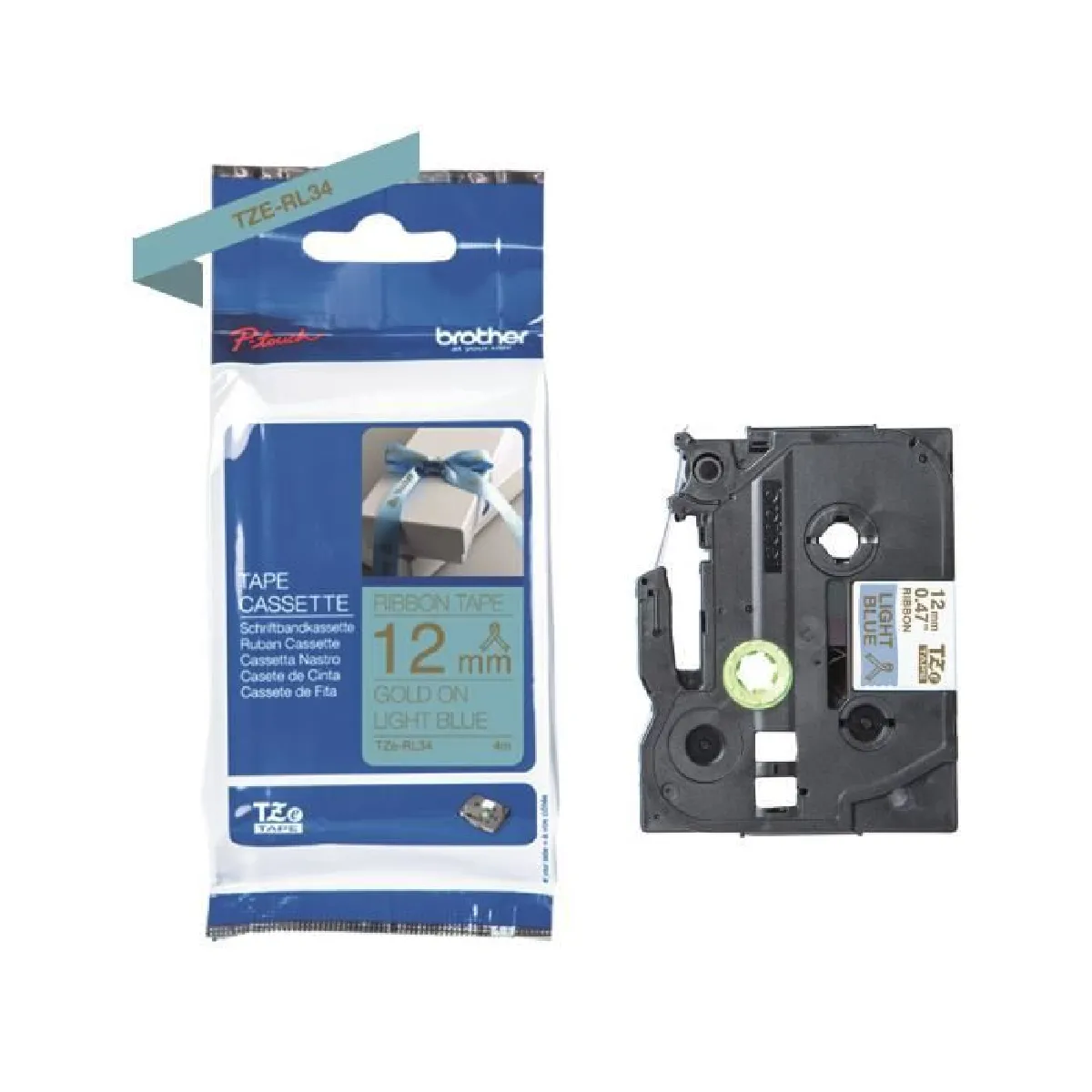 BROTHER Ruban TZERL34 12mm Or - vue 3