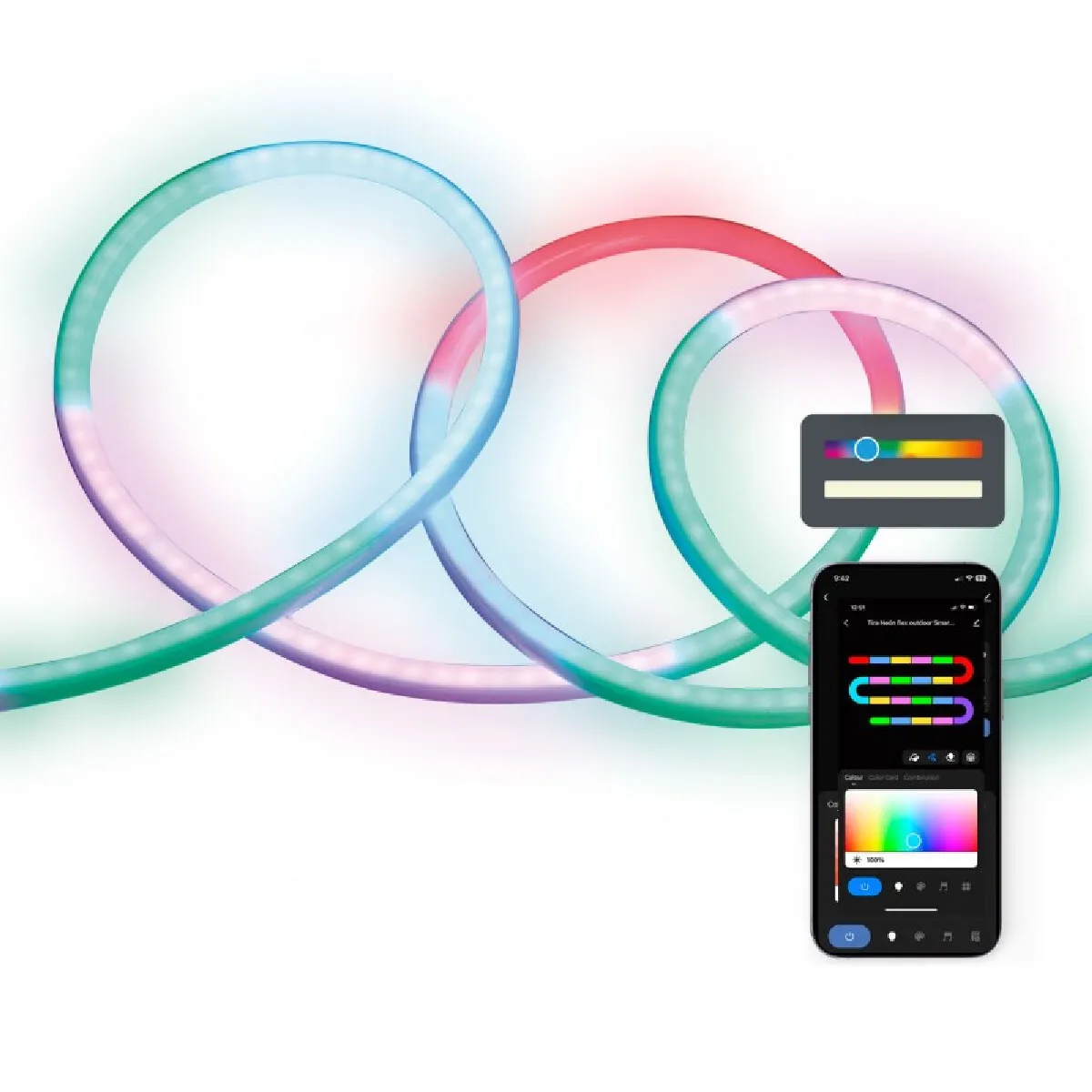 Néon LED Flexible Extérieur Ksix Smartled RGBIC IP65 5m Neuf - vue 3
