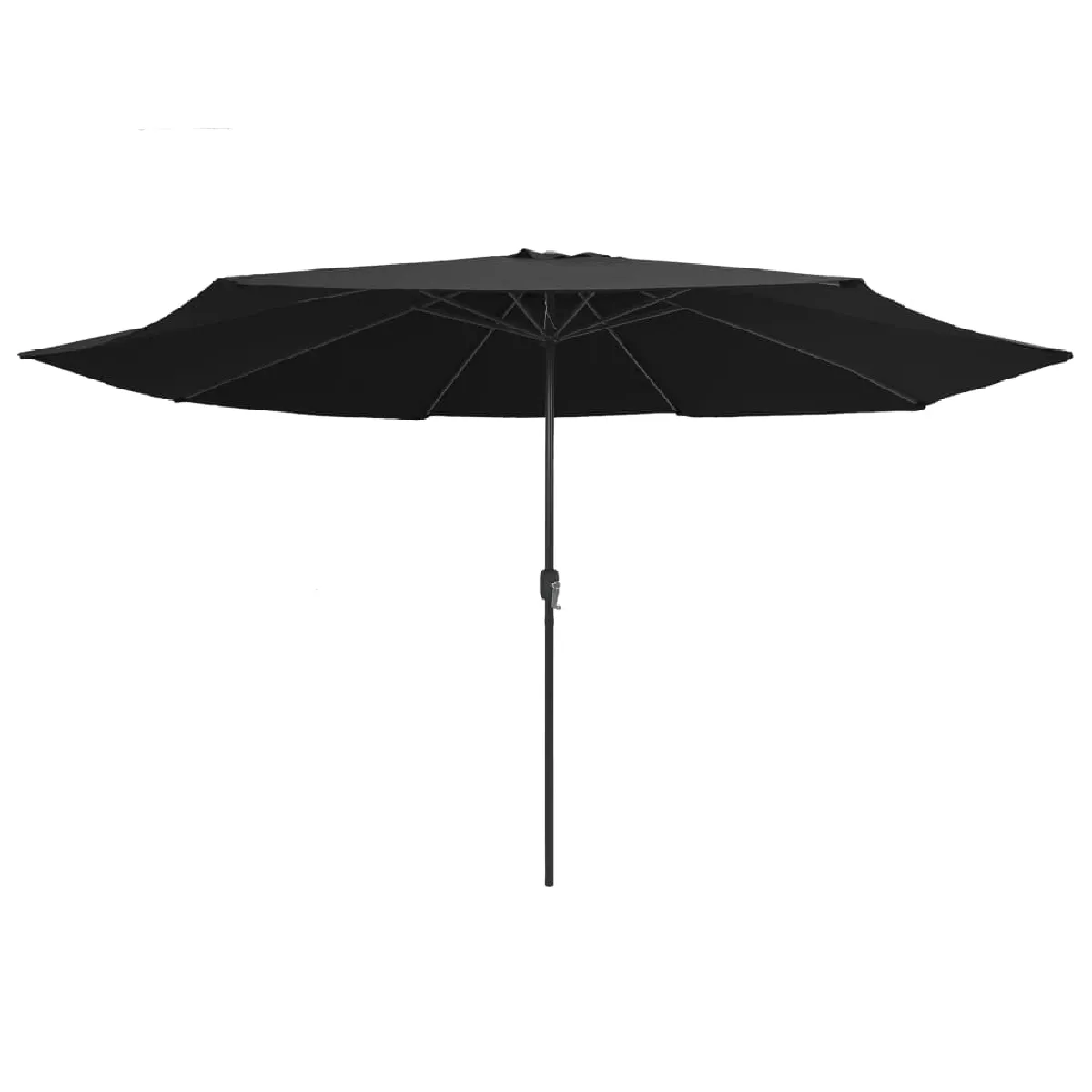 Parasol d'ext&eacute;rieur avec m&acirc;t en m&eacute;tal 400 cm noir helloshop26 02_0008265