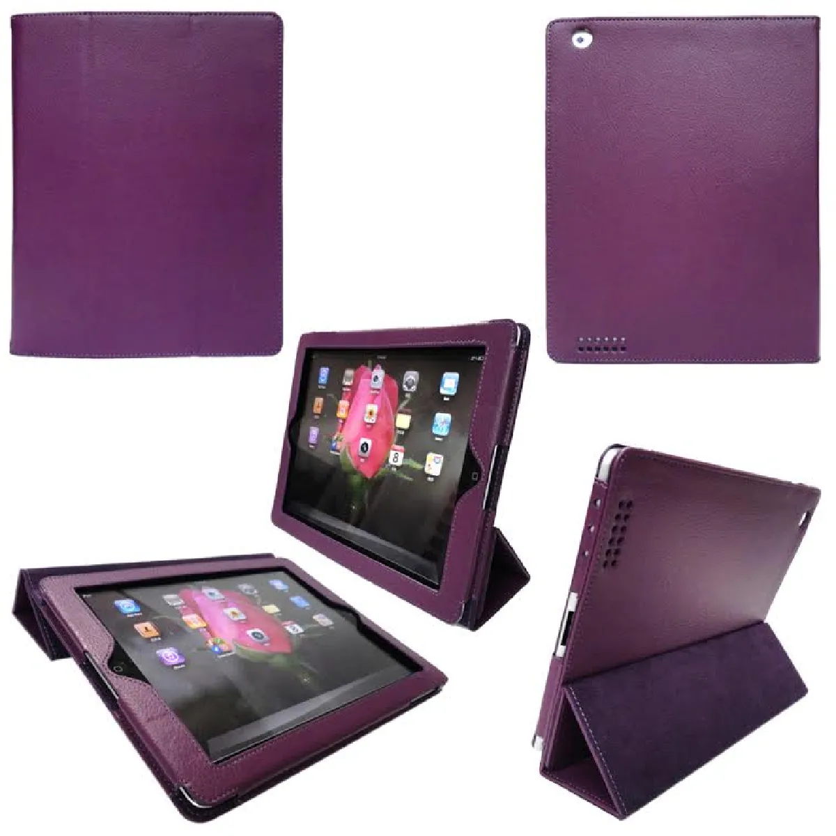 GENERIQUE - Etui pour Samsung Galaxy Tab E 9.6 - Cuir - Blanc - Housse avec support - Image 3