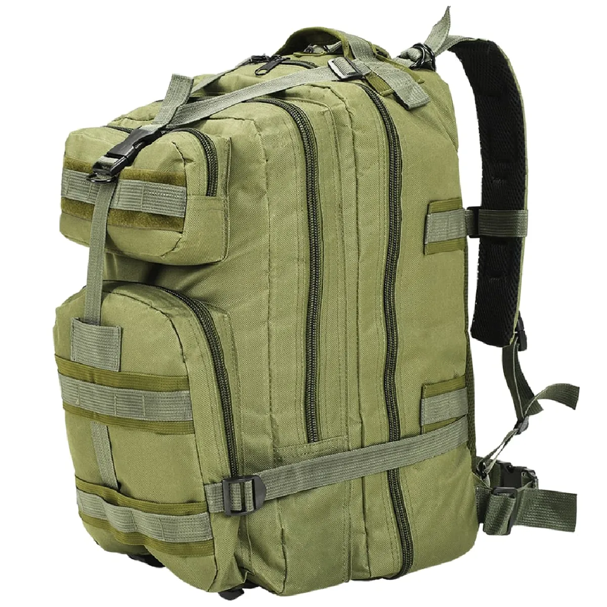 VidaXL Sac à dos style militaire - Vert olive VidaXL Sac à dos style militaire - Vert olive