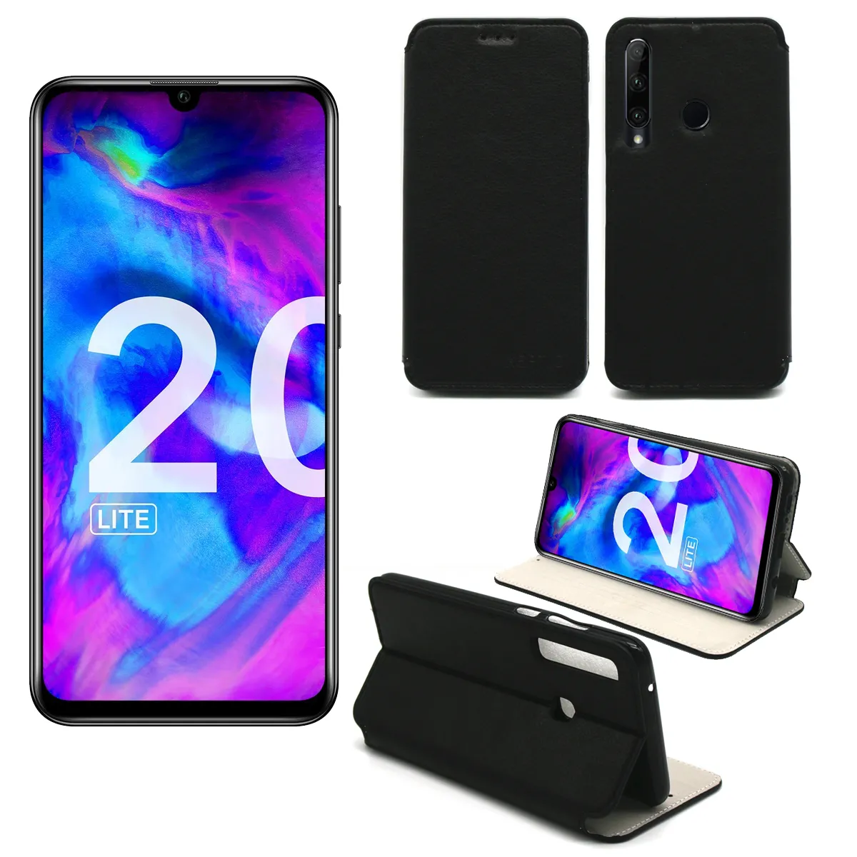 Xeptio Noir Étui Huawei Honor 20 Lite
