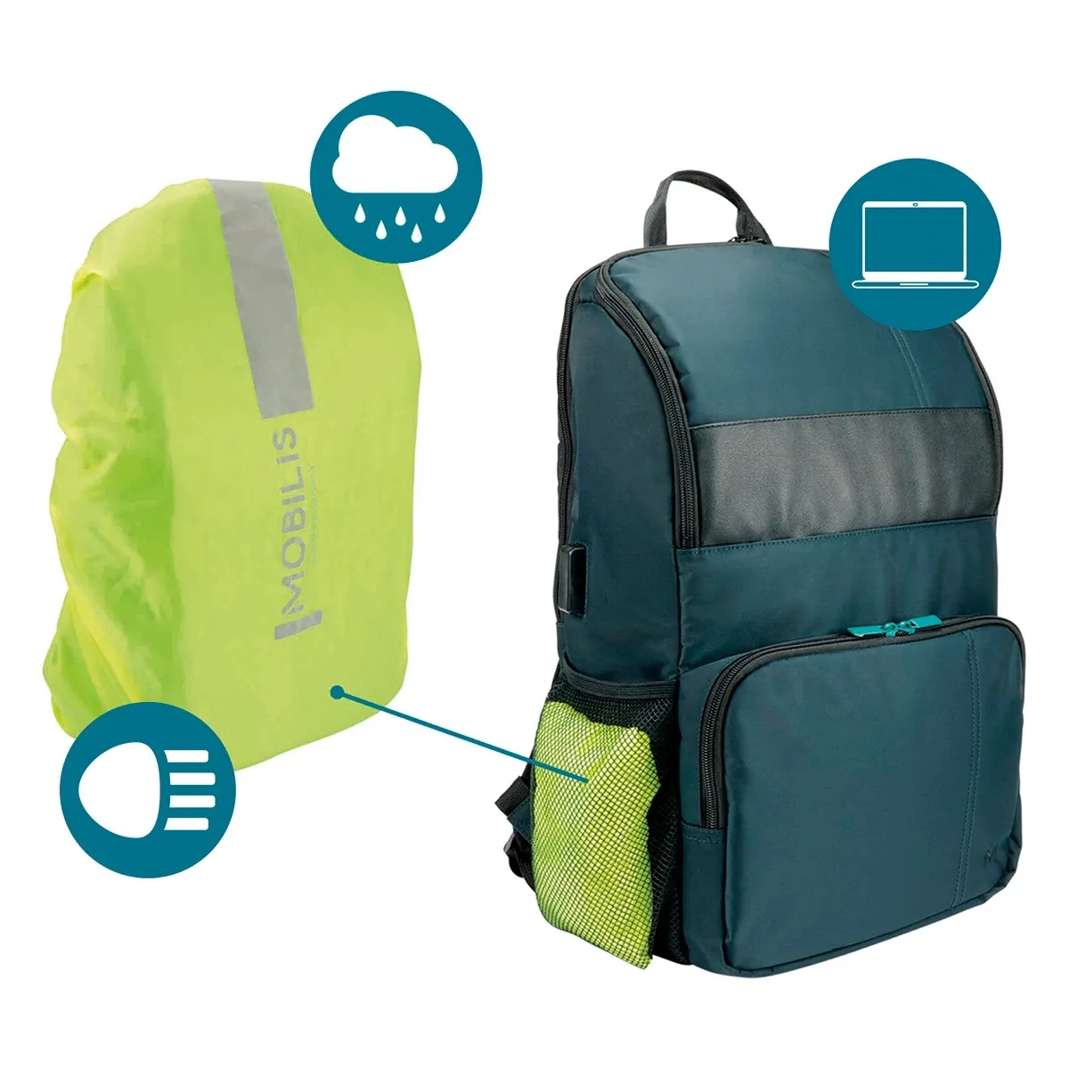 MOBILIS  Sac &agrave; dos avec housse pluie