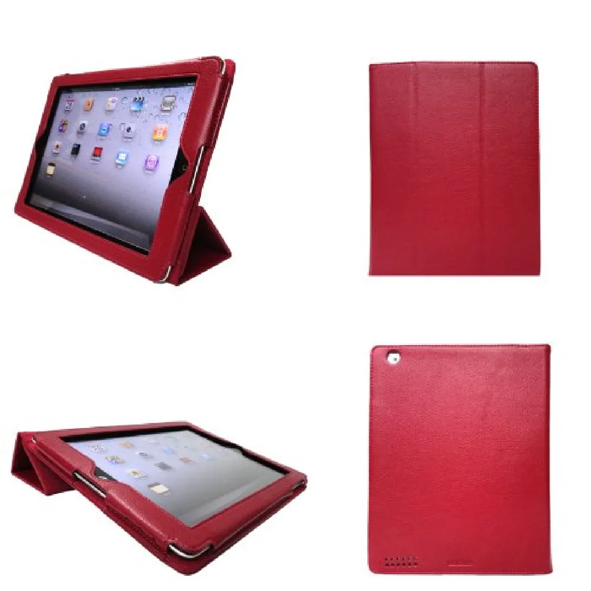 Xeptio Rouge Étui En Similicuir Pour Apple Ipad 2