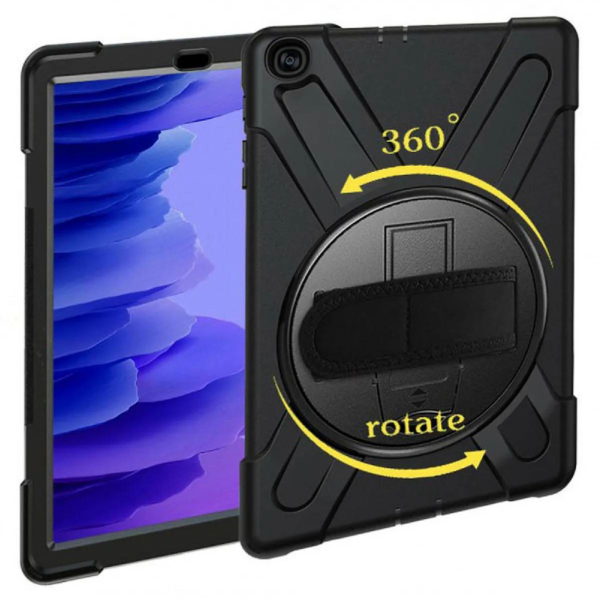 Akashi Noir Coque Renforcée Pour Samsung Galaxy Tab A7 2020