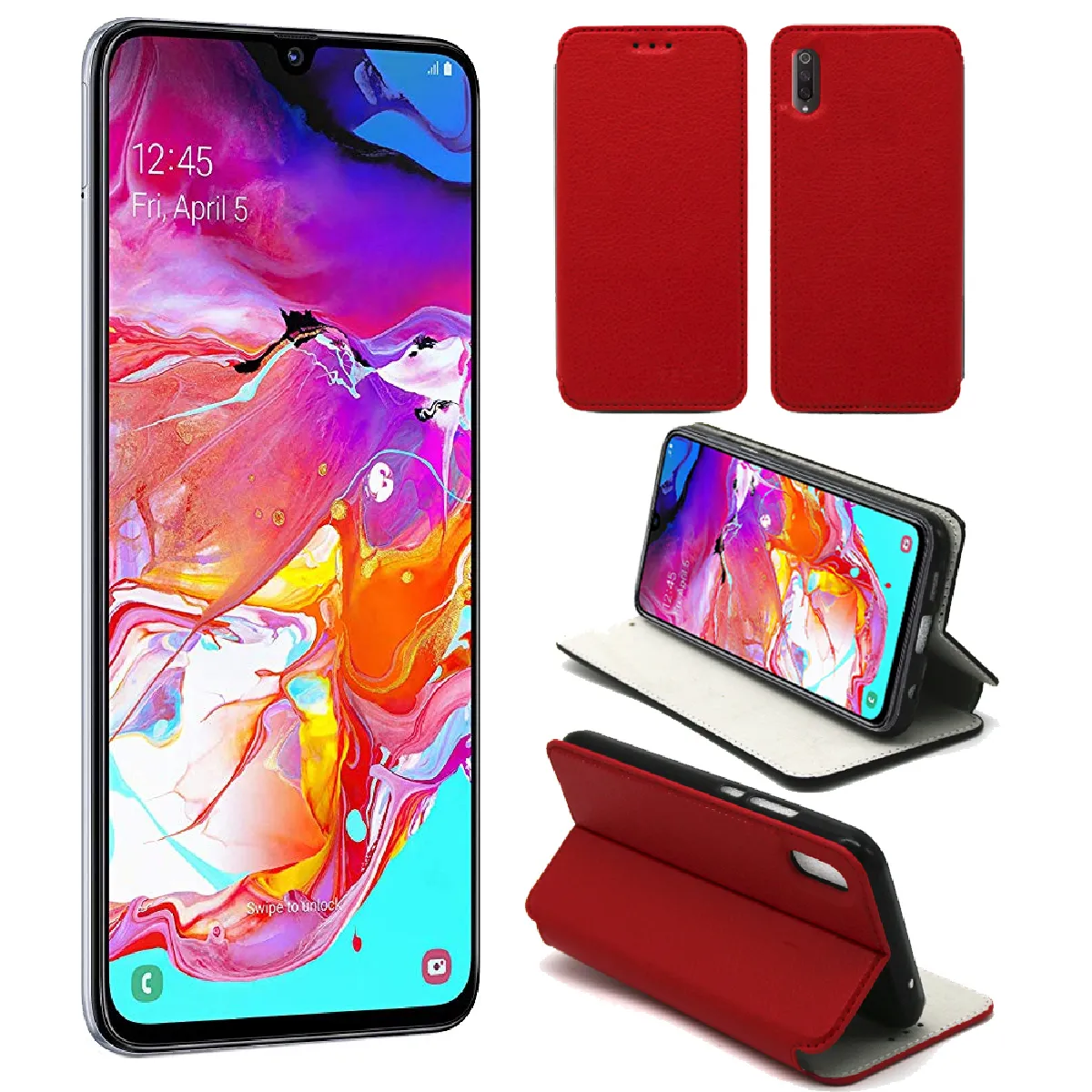 Xeptio Rouge Étui Smartphone Samsung Galaxy A70