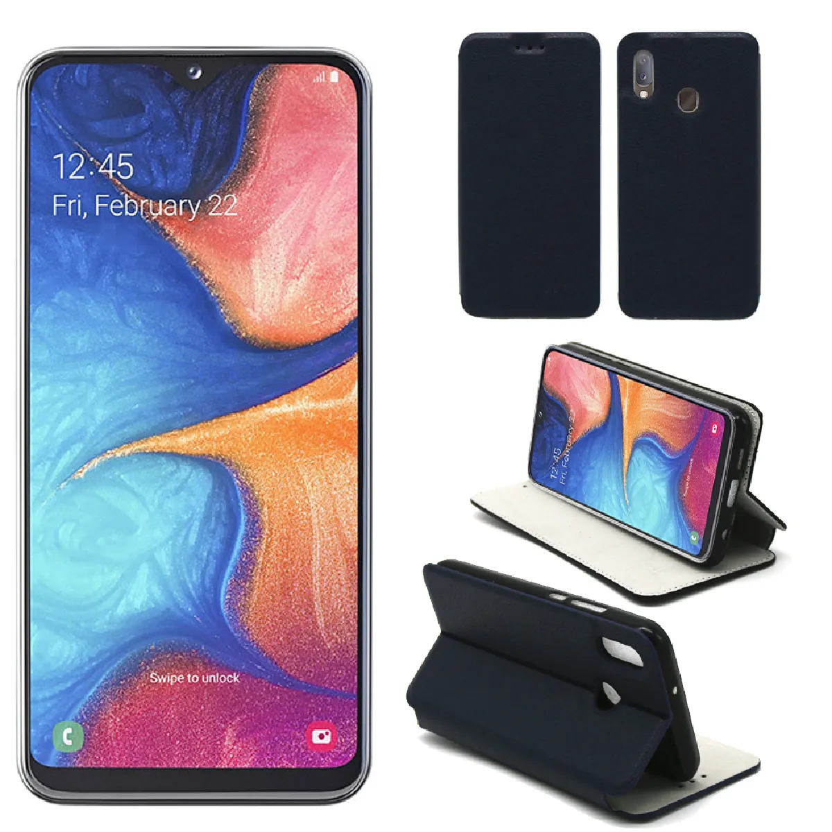 Xeptio Bleu Étui Smartphone Samsung Galaxy A20e