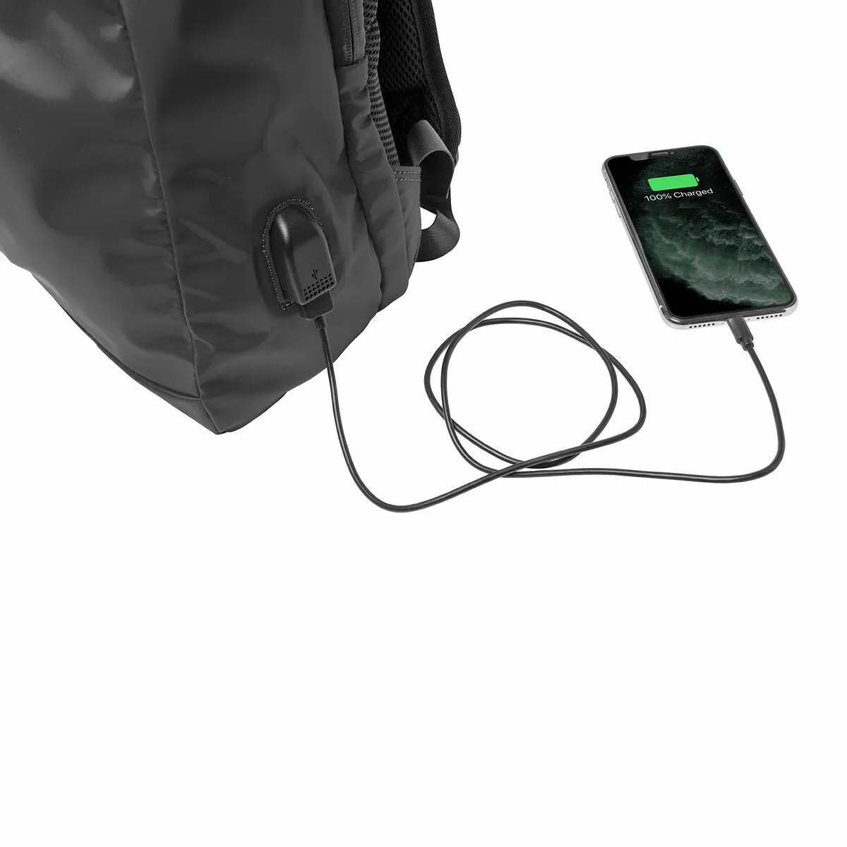 Celly Sac à Dos avec Power Bank Noir Sacoche, housse sac à