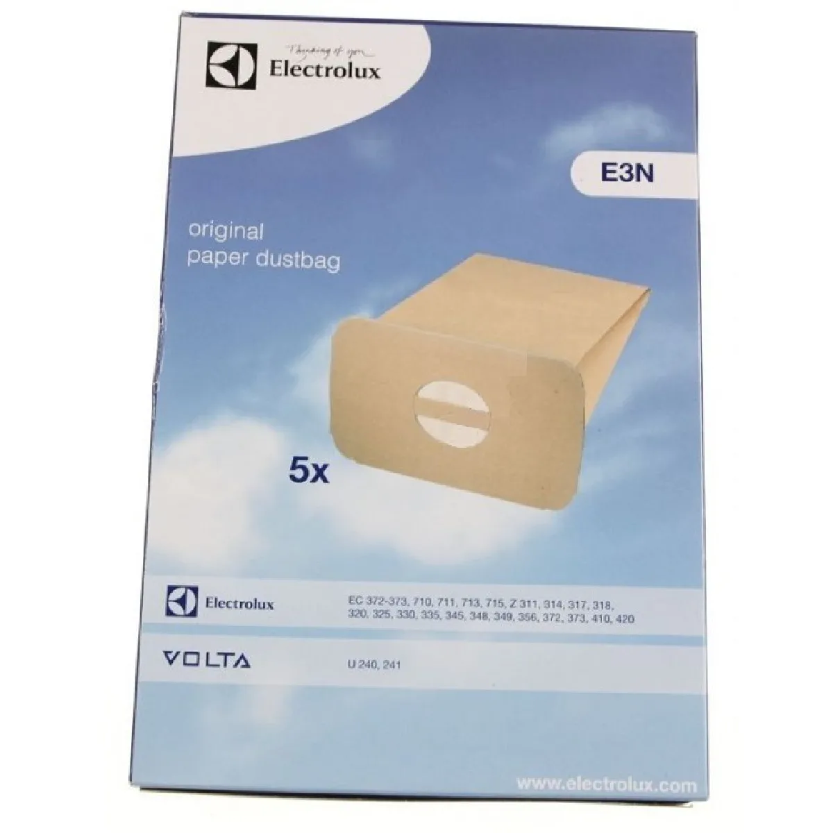 Sac Aspirateur Electrolux E3N – Lot de 5 Sacs en Papier - vue 2