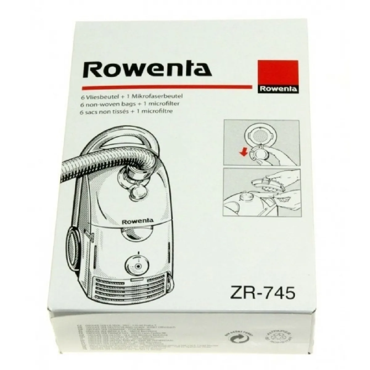 Rowenta Sacs x6 + 1 Microfiltre