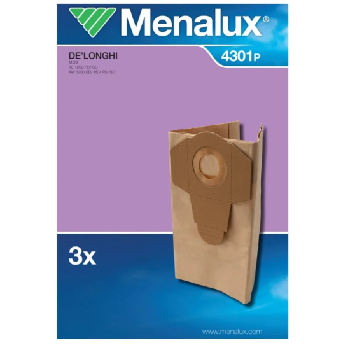 ELECTROLUX  Sac aspirateur Menalux - Lot de 3
