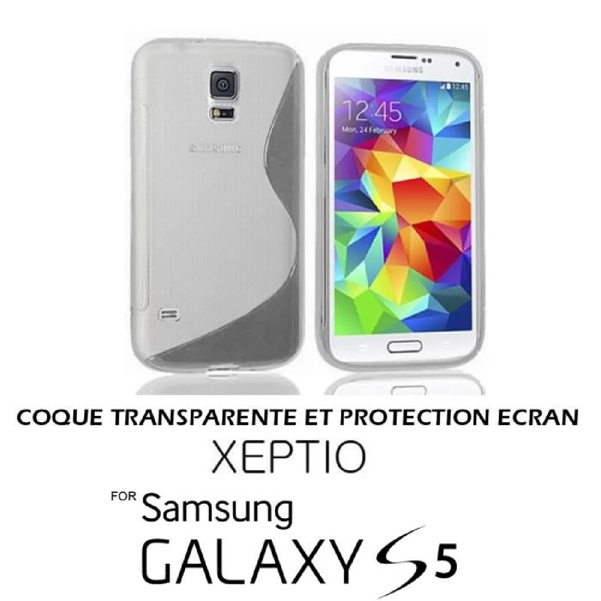 Xeptio Blanc Coque Tpu Samsung Galaxy S5