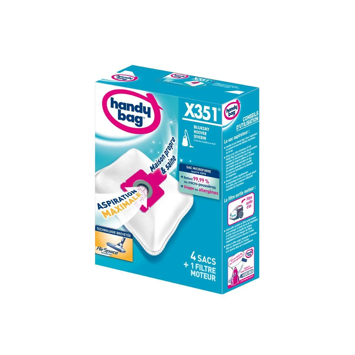 Handy Bag Sacs Aspirateur X351