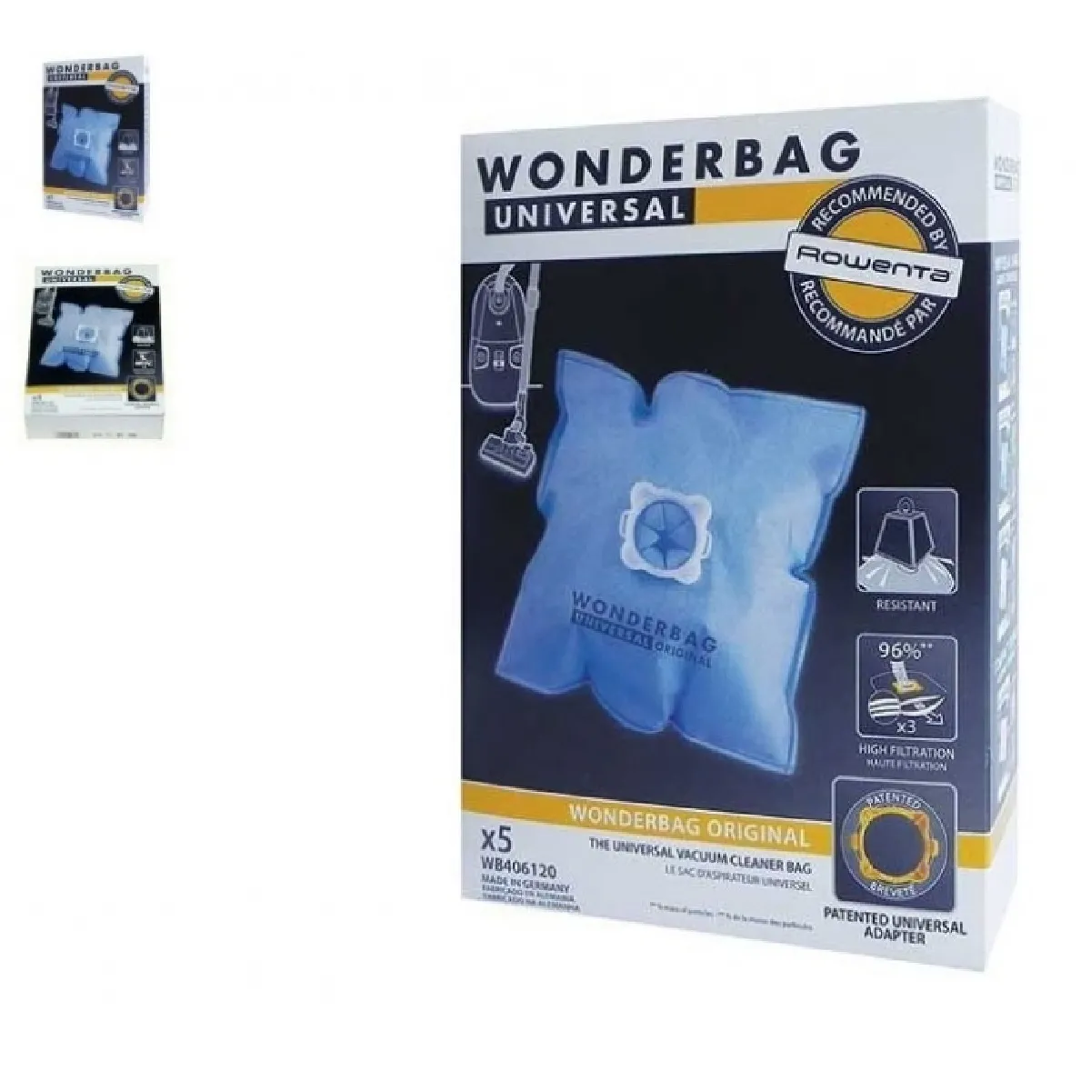 Sacs Aspirateur Rowenta Wonderbag – Microfibre, Lot de 5, Compatible Multi-Modèles - vue 10