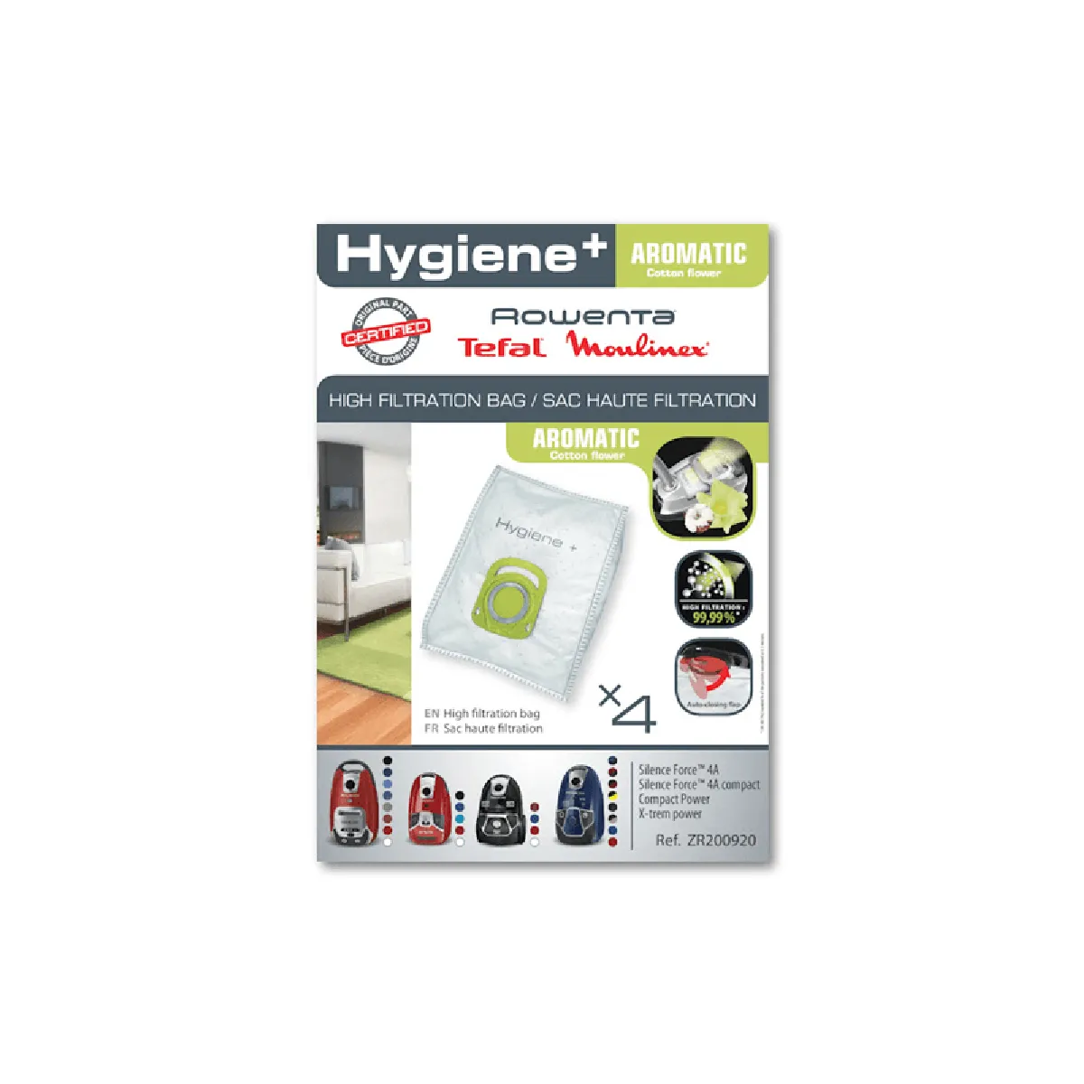Rowenta sacs aspirateur Hygiene+ ZR200720 - vue 3