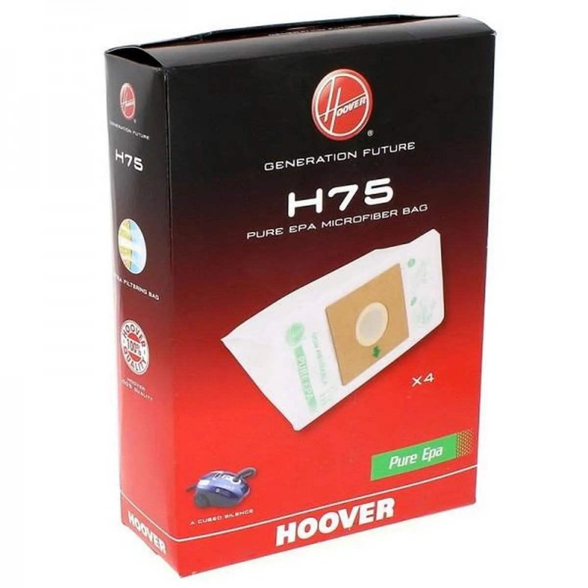 Hoover Sacs aspirateur H75 microfibre - Lot de 4