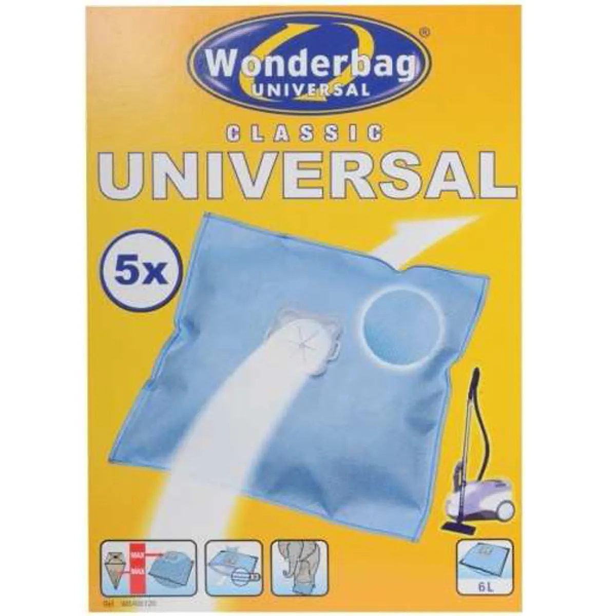Boite de 5 sacs pour aspirateur wonderbag classic - wb406120 - ROWENTA