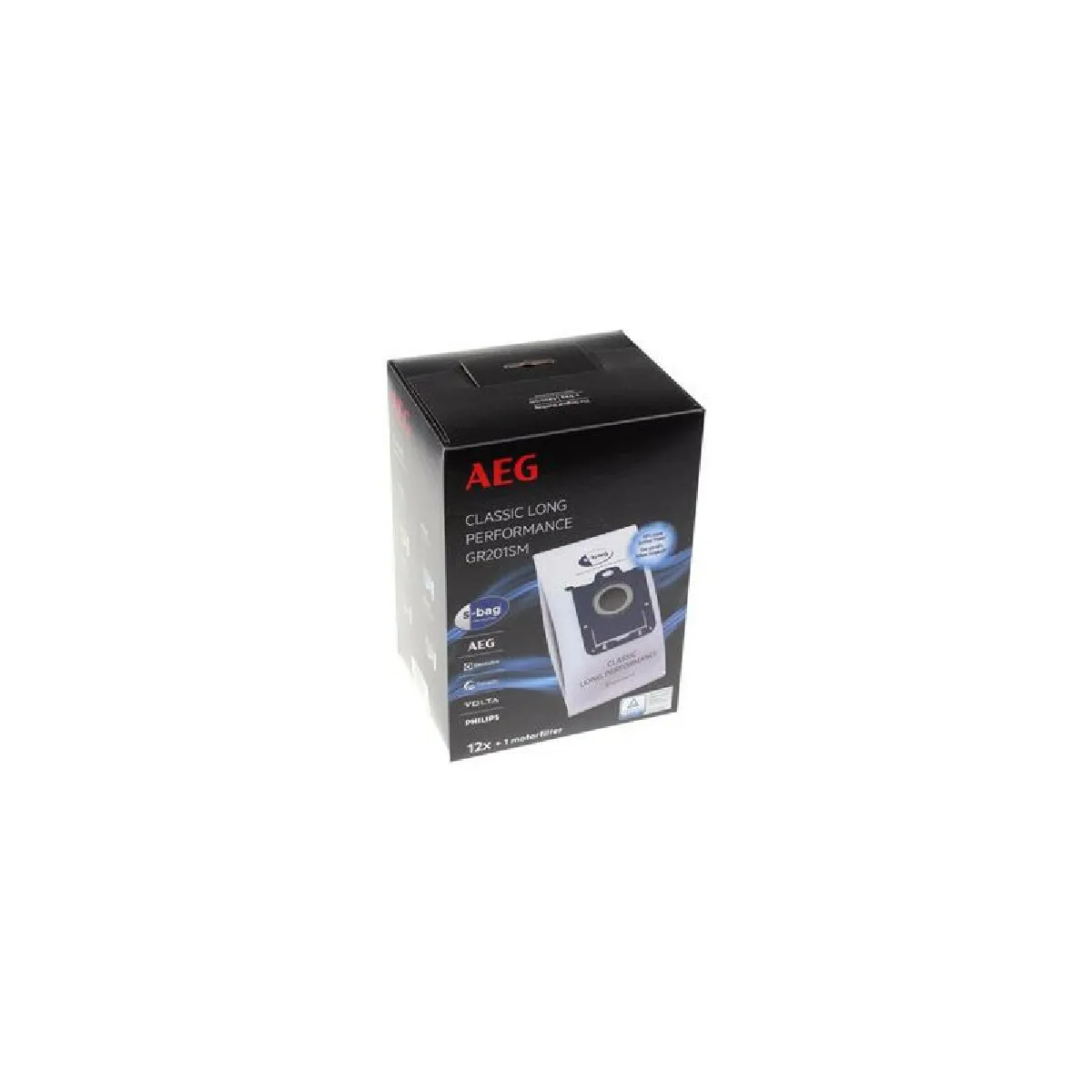 Sacs AEG GR201SM – Classic Long Performance, 12 Pièces avec Filtre