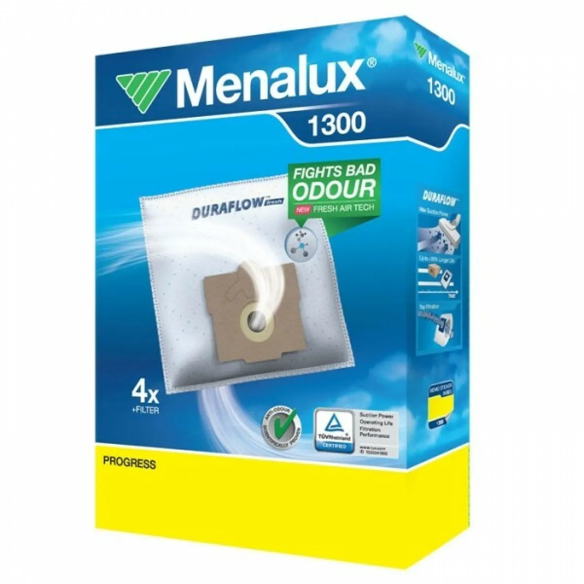 Sacs Aspirateur Tornado 9001966473 – Lot de 4 + Microfiltre