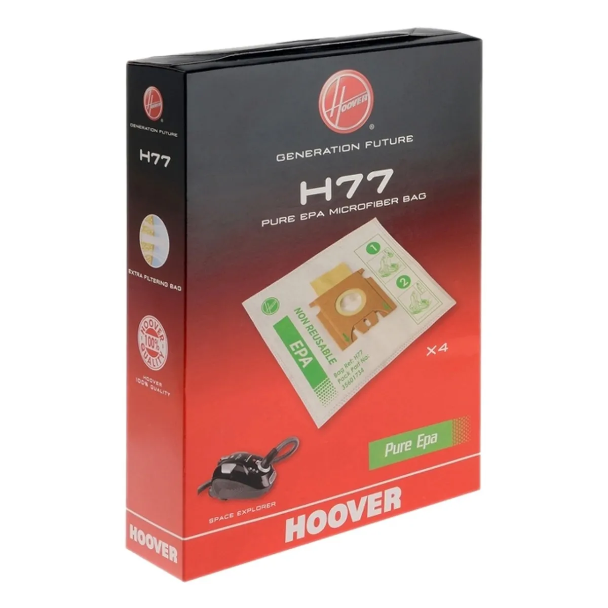 Hoover H77 4 sacs microfibre
