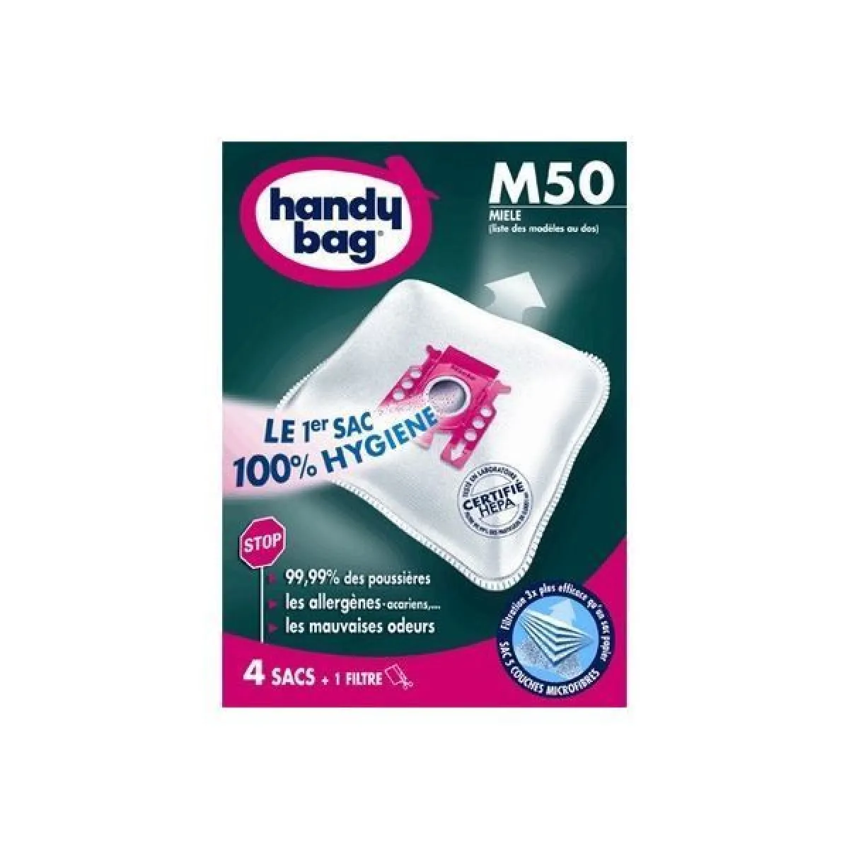 Handy Bag Sacs D’aspirateur M50 - 4 Unités